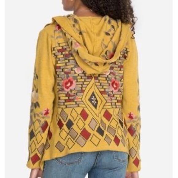 Johnny Was Lisry Short Hoodie in Golden Palm - Picture 3 of 8